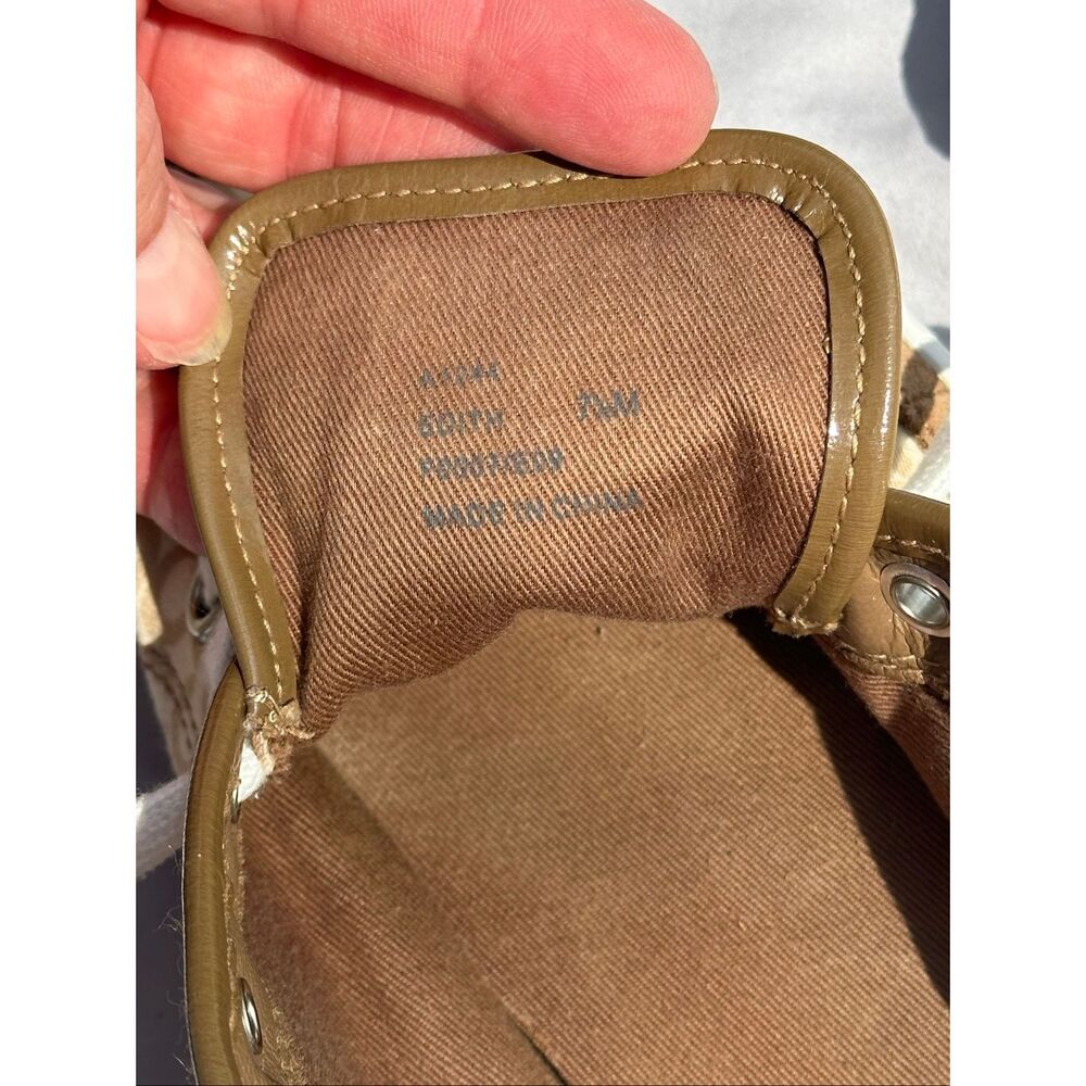 Coach Signature Canvas Sneakers Brown Tan Lace Up Low Top Casual Shoes Women’s 7 - Picture 10 of 12